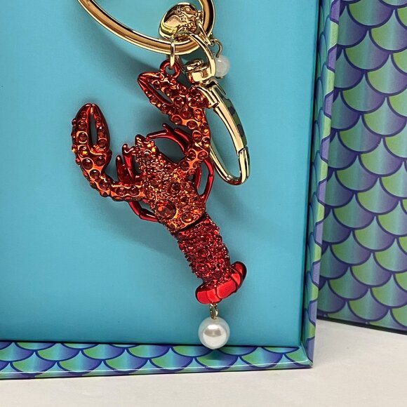 Betsey Johnson Mermaid Jewels Lobster Key Fob Bag Charm Boxed - Picture 2 of 2